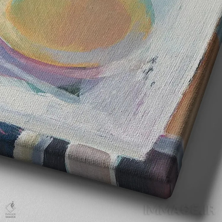 تابلو ناهار اسطوخودوس اثر گابریلا باکینگهام - نمای نزدیک بافت بوم