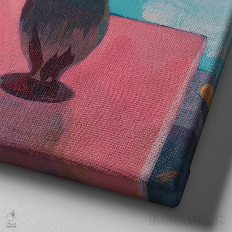 تابلو بیایید فرار کنیم اثر گابریلا باکینگهام - نمای نزدیک بافت بوم