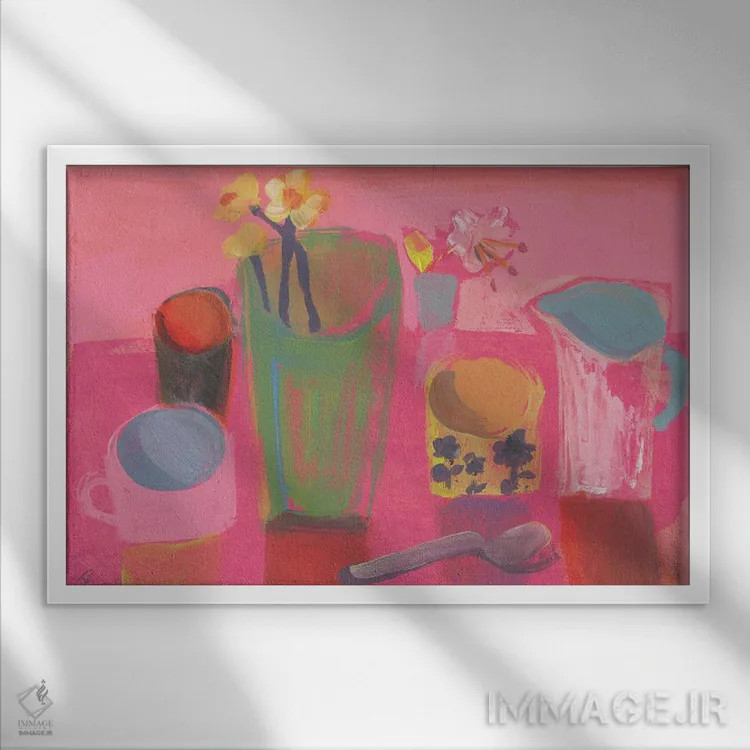 تابلو پیش از مهمانی اثر گابریلا باکینگهام - نمای قابدار سفید