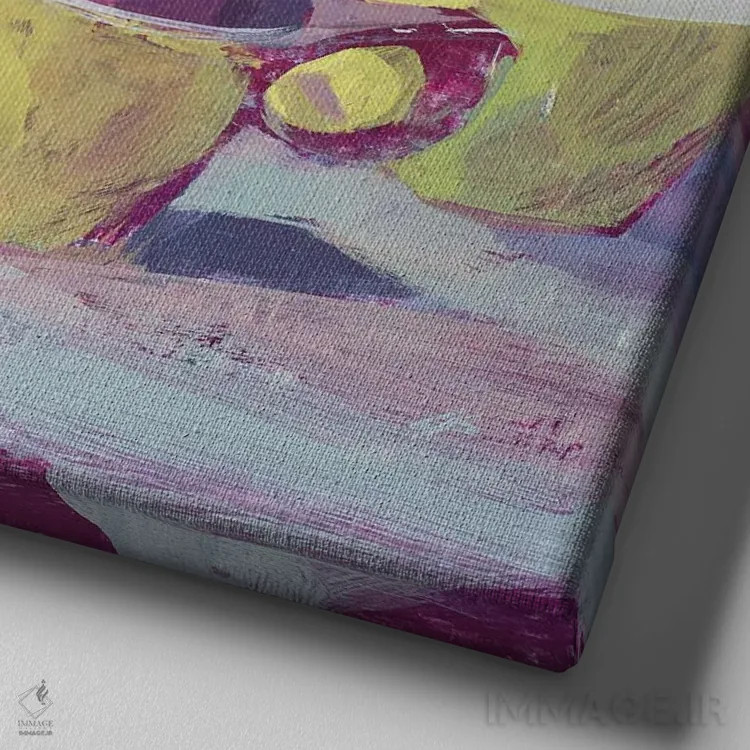 تابلو قالب شیرینی اثر گابریلا باکینگهام - نمای نزدیک بافت بوم