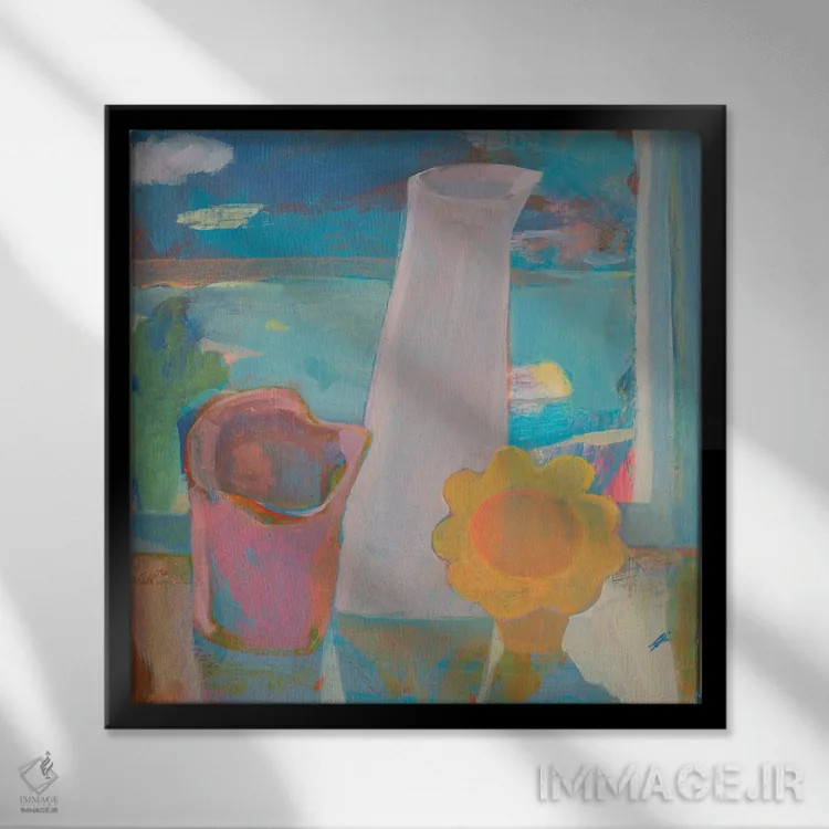 تابلو نمای دریا اثر گابریلا باکینگهام - نمای قابدار مشکی