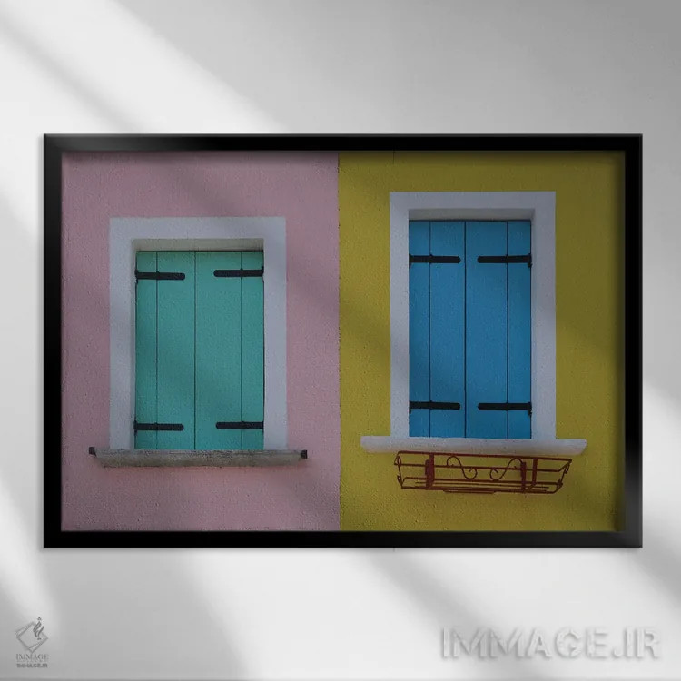 تابلو شطرنج رنگها اثر گیلیارد برسسان - نمای قابدار مشکی