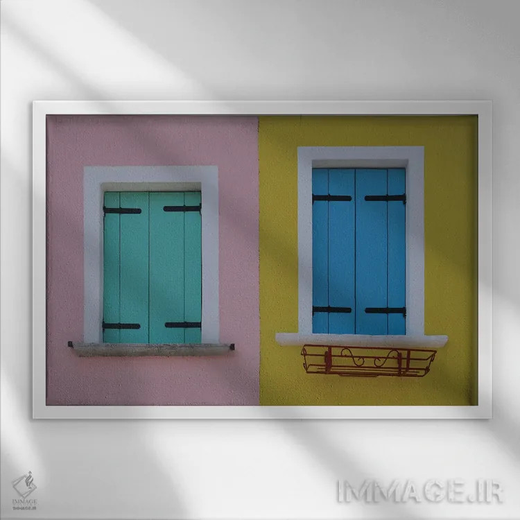 تابلو شطرنج رنگها اثر گیلیارد برسسان - نمای قابدار سفید