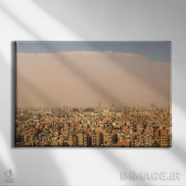 تابلو آسمان قاهره اثر گیلیارد برسسان - نمای روبهرو روی دیوار