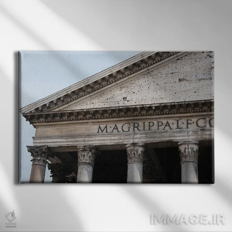 تابلو پانتئون روم (معماری باستانی) اثر گیلیارد برسسان - نمای روبهرو روی دیوار