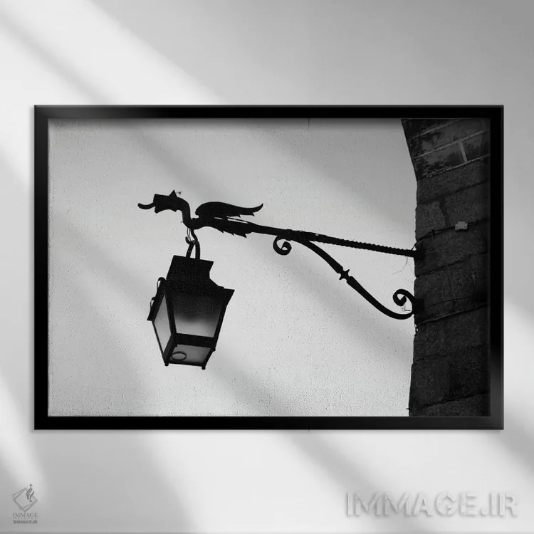 تابلو شهر اژدها اثر گیلیارد برسسان - نمای قابدار مشکی