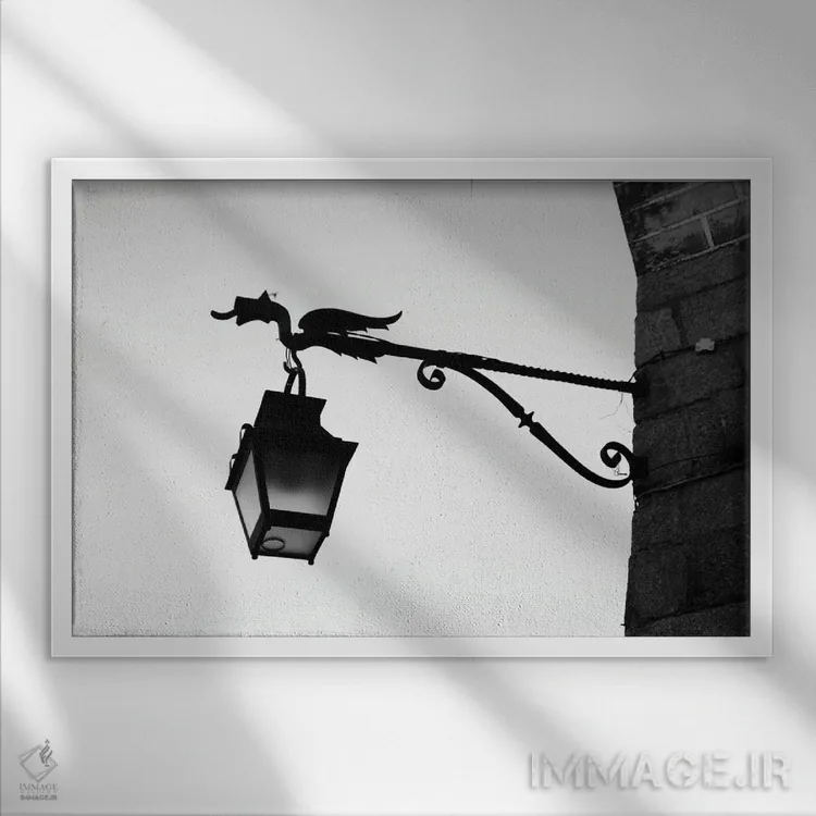 تابلو شهر اژدها اثر گیلیارد برسسان - نمای قابدار سفید