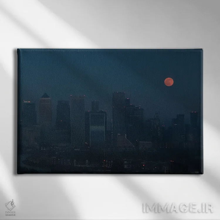 تابلو جزیره سگها با ماه کامل اثر گیلیارد برسسان - نمای روبهرو روی دیوار