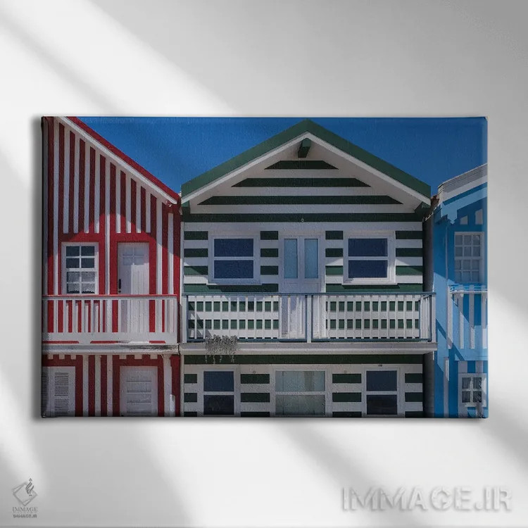 تابلو خانههای آویرو پرتغال اثر گیلیارد برسسان - نمای روبهرو روی دیوار