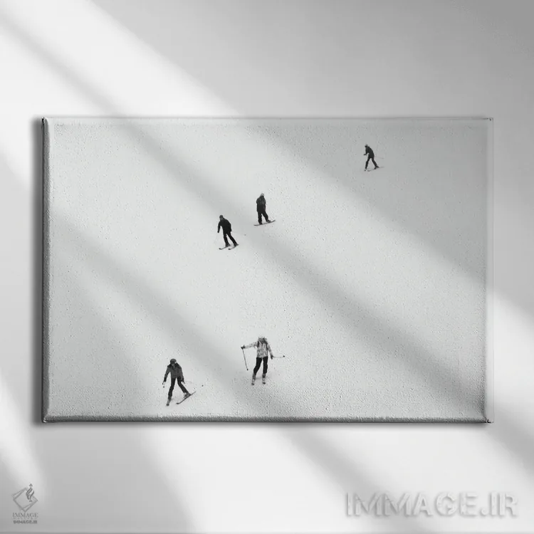 تابلو مینیمالیسم اسکی اثر گیلیارد برسسان - نمای روبهرو روی دیوار