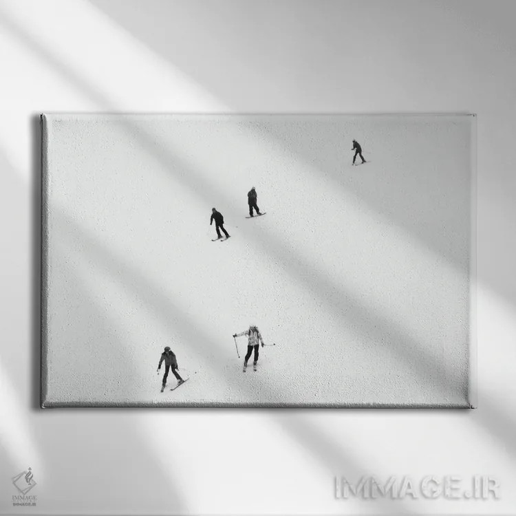 تابلو مینیمالیسم اسکی اثر گیلیارد برسسان - نمای روبهرو روی دیوار