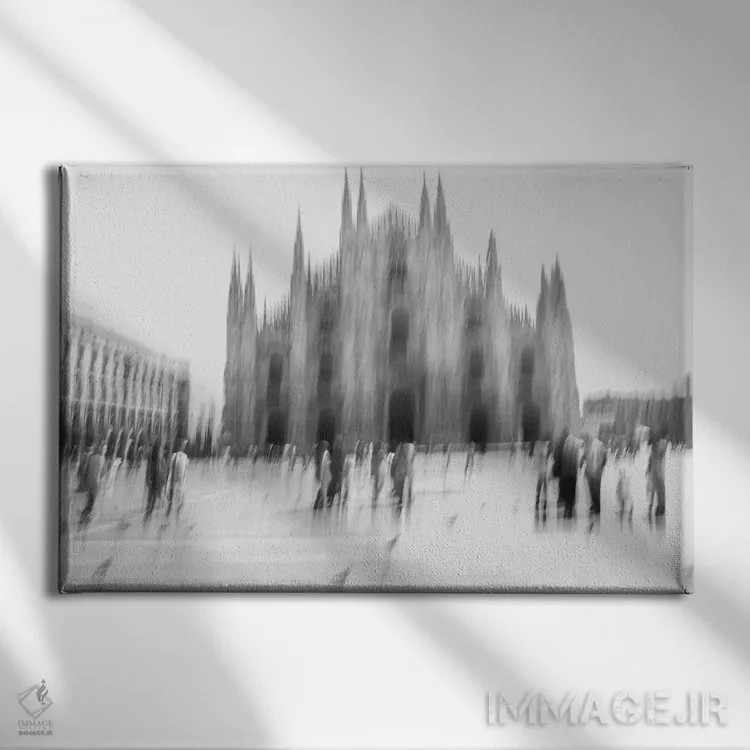 تابلو کلیسای جامع میلان اثر گیلیارد برسسان - نمای روبهرو روی دیوار