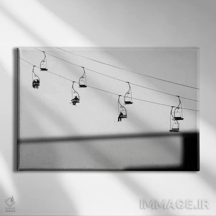 تابلو صحنه اسکی اثر گیلیارد برسسان - نمای روبهرو روی دیوار