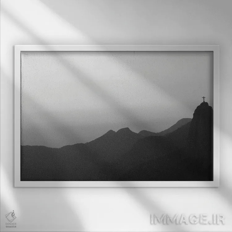 تابلو منظره افق ریودوژانیرو اثر گیلیارد برسسان - نمای قابدار سفید