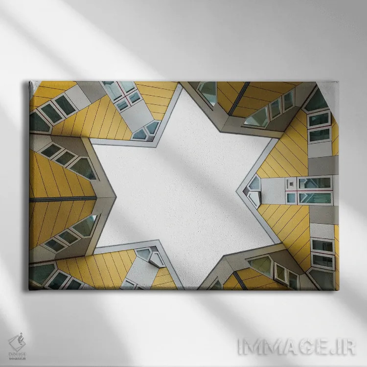 تابلو خانه مکعبی اثر گیلیارد برسسان - نمای روبهرو روی دیوار