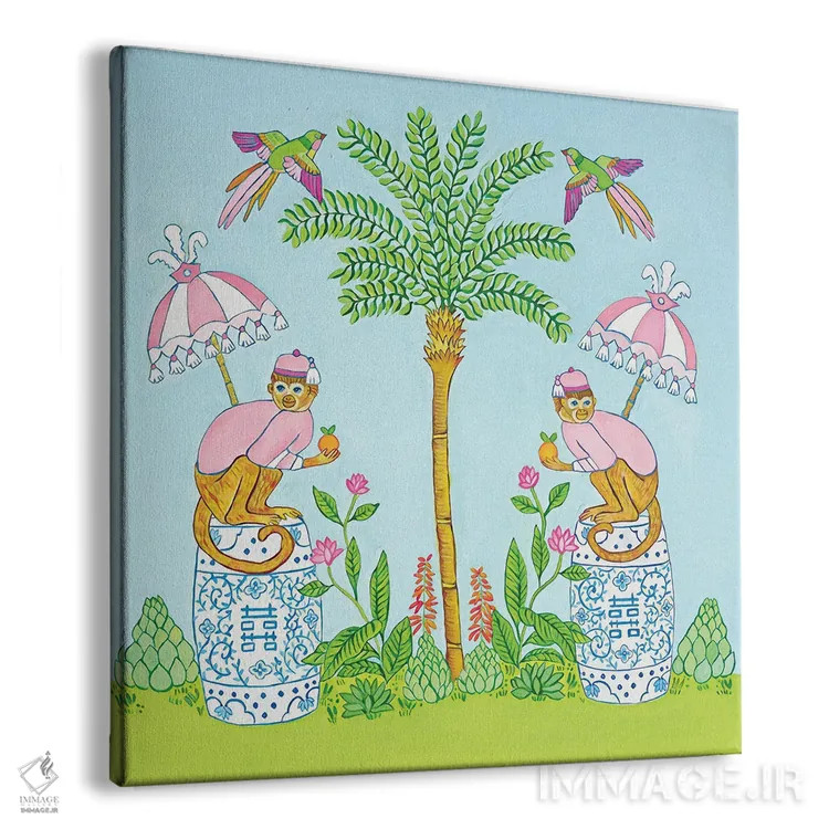 تابلو میمون چینی در پالم بیچ اثر گرین ارکید بوتیک (بوتیک هنری) - نمای پرسپکتیو محصول
