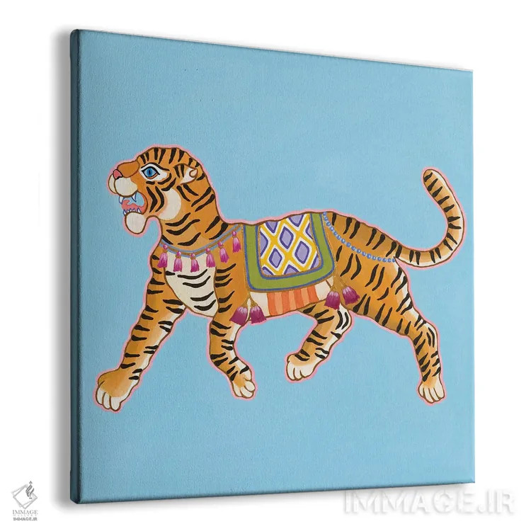 تابلو ببر باستانی چینی ۱ اثر گرین ارکید بوتیک (بوتیک هنری) - نمای پرسپکتیو محصول