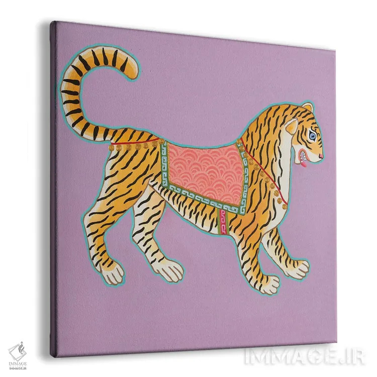 تابلو ببر باستانی چینی ۲ اثر گرین ارکید بوتیک (بوتیک هنری) - نمای پرسپکتیو محصول