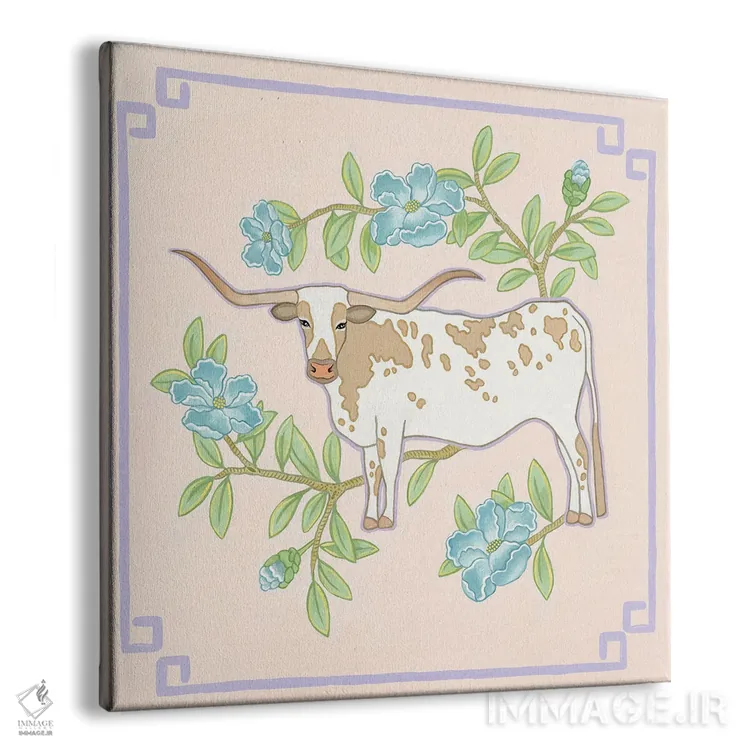 تابلو بلندشاخ چینی با گلها اثر گرین ارکید بوتیک (بوتیک هنری) - نمای پرسپکتیو محصول