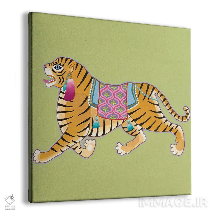 تابلو ببر باستانی چینی ۳ اثر گرین ارکید بوتیک (بوتیک هنری) - نمای پرسپکتیو محصول