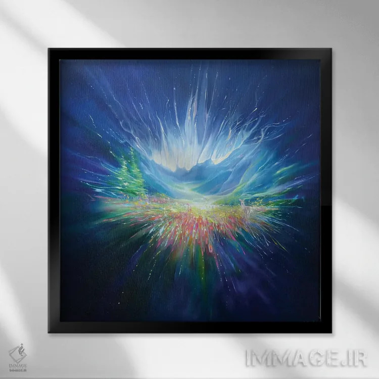 تابلو رویایی که به واقعیت بدل شد اثر گیل بوستامانته - نمای قابدار مشکی