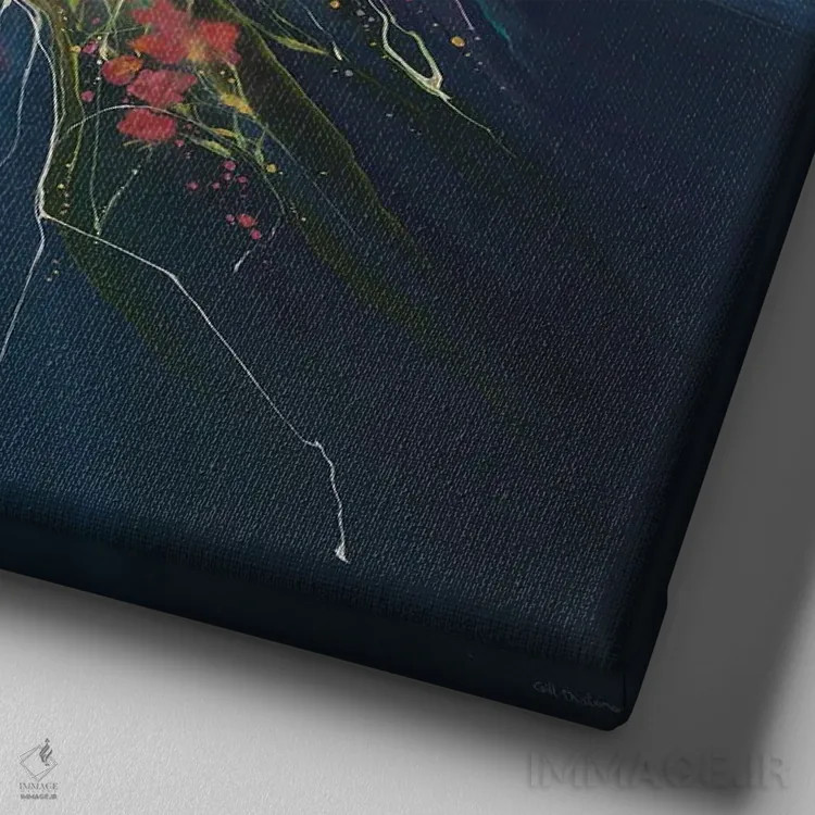 تابلو دستگیر شده در حین عمل اثر گیل بوستامانته - نمای نزدیک بافت بوم