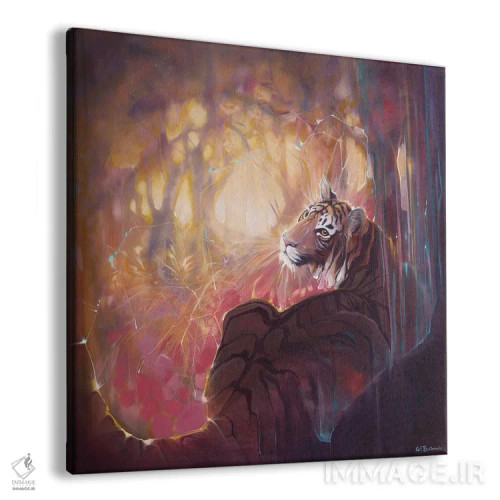 تابلو ببر ماده افسونشده اثر گیل بوستامانته - نمای پرسپکتیو محصول