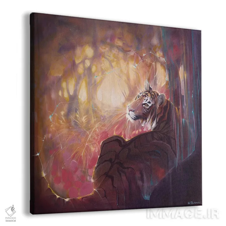 تابلو ببر ماده افسونشده اثر گیل بوستامانته - نمای پرسپکتیو محصول