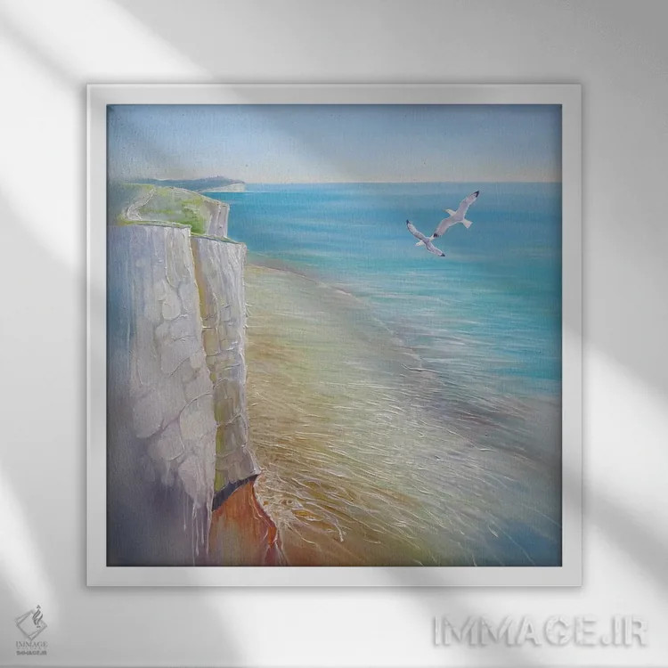 تابلو منظره دریایی سیفورد اثر گیل بوستامانته - نمای قابدار سفید