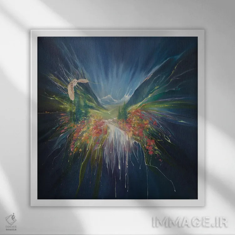 تابلو دستگیر شده در حین عمل اثر گیل بوستامانته - نمای قابدار سفید