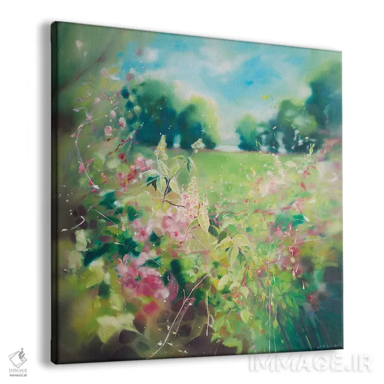 تابلو از دل پرچین؛ روستا در بهار اثر گیل بوستامانته - نمای پرسپکتیو محصول