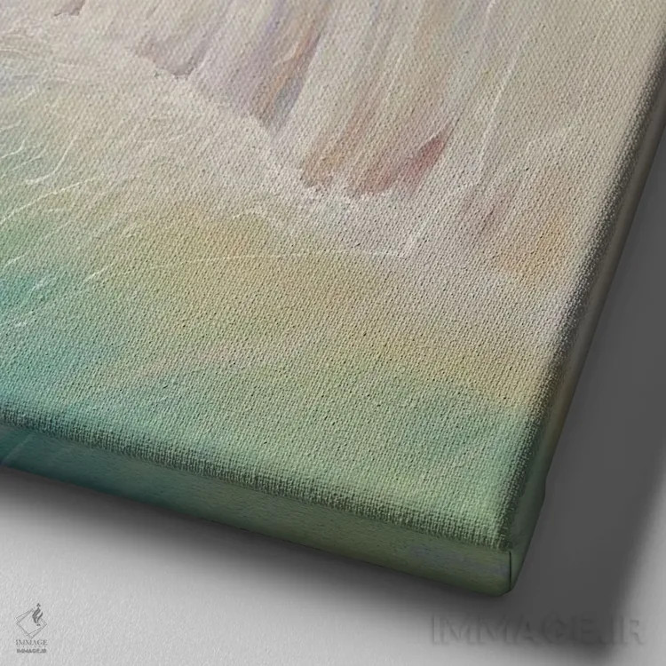 تابلو بازگشت به خانه اثر گیل بوستامانته - نمای نزدیک بافت بوم