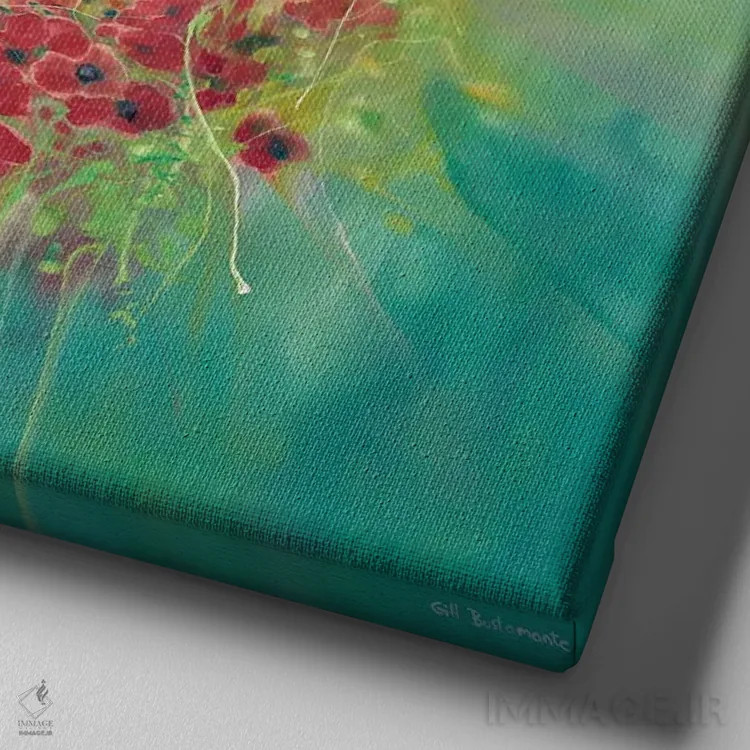 تابلو انگلستان زیبا اثر گیل بوستامانته - نمای نزدیک بافت بوم