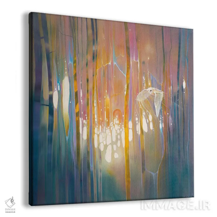 تابلو جغد آتنا(الهه یونانی) اثر گیل بوستامانته - نمای پرسپکتیو محصول