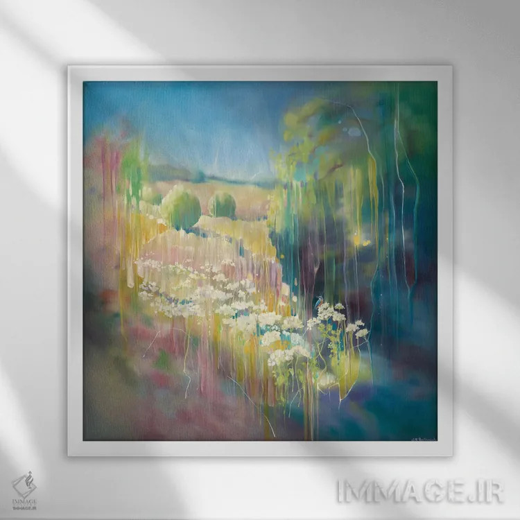 تابلو گوهر رودخانه اثر گیل بوستامانته - نمای قابدار سفید