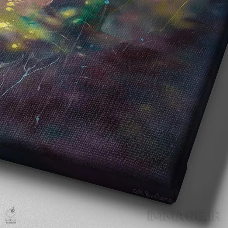 تابلو جادوی ماندگار اثر گیل بوستامانته - نمای نزدیک بافت بوم