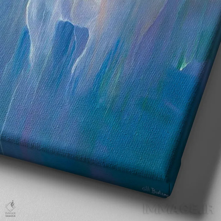 تابلو پادشاهان الهی اثر گیل بوستامانته - نمای نزدیک بافت بوم