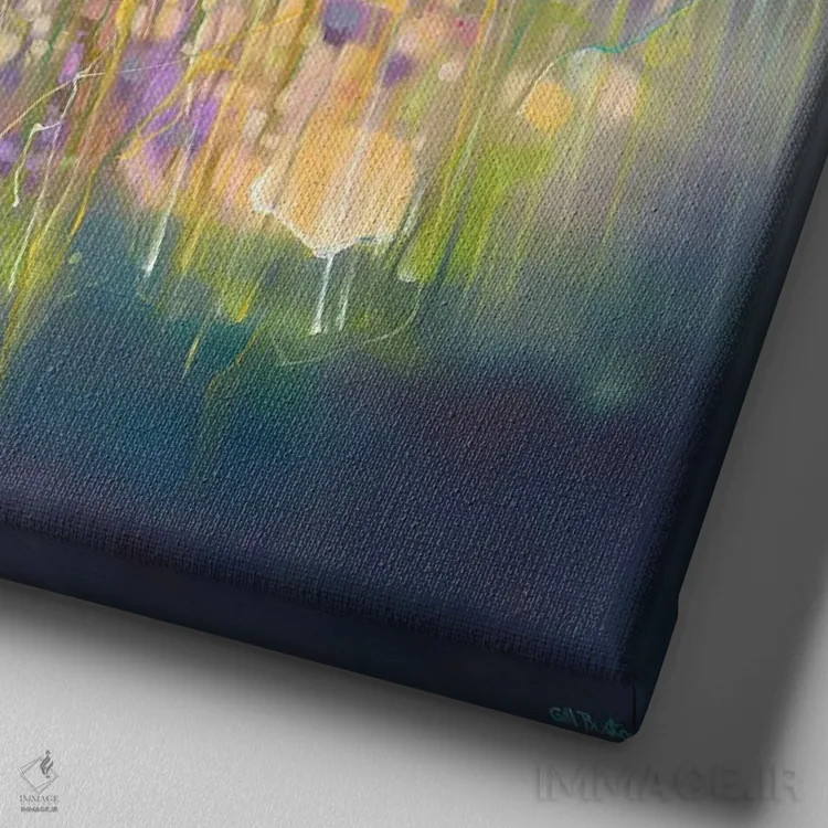 تابلو شاهد نیمه تابستان اثر گیل بوستامانته - نمای نزدیک بافت بوم