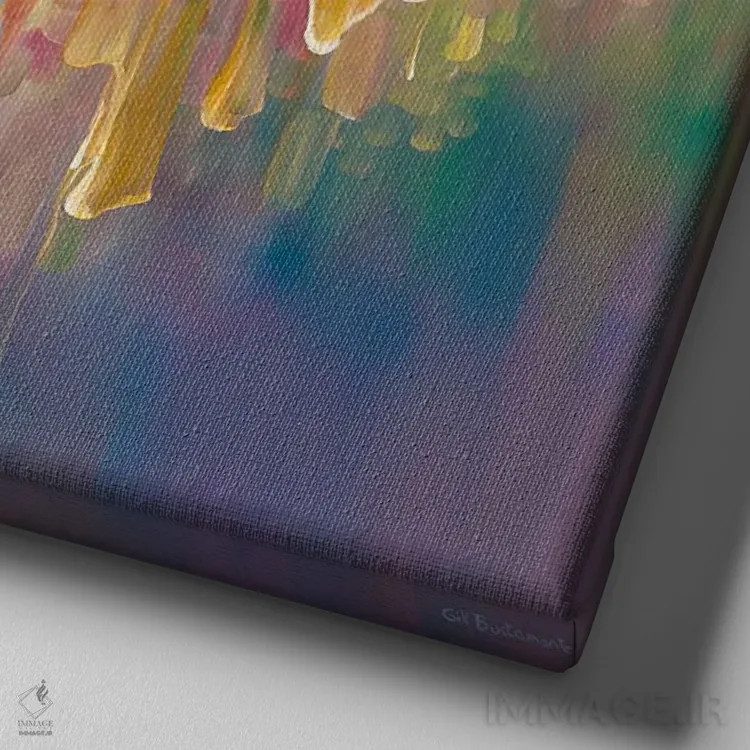 تابلو غیبگو اثر گیل بوستامانته - نمای نزدیک بافت بوم