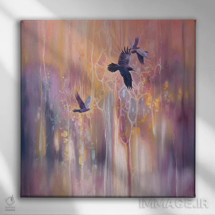 تابلو پیامآوران خدایان اثر گیل بوستامانته - نمای روبهرو روی دیوار