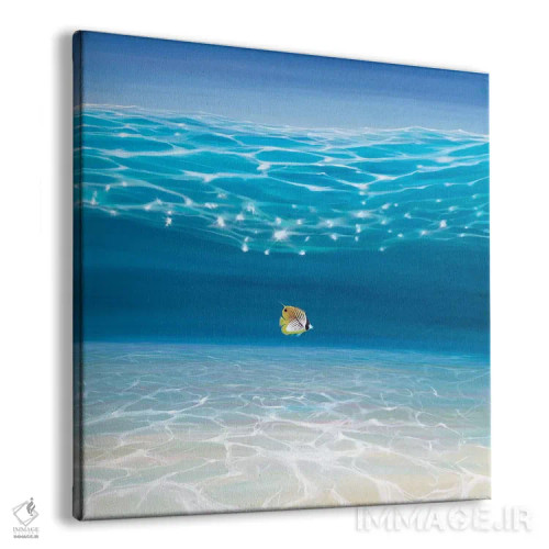 تابلو تنها در دریای فیروزهای اثر گیل بوستامانته - نمای پرسپکتیو محصول
