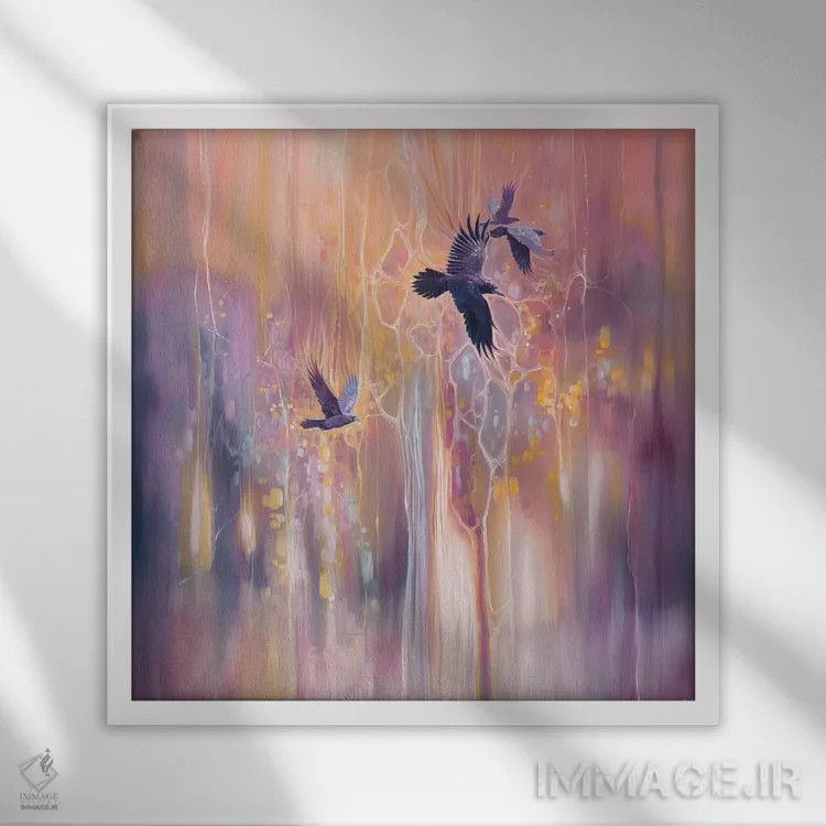 تابلو پیامآوران خدایان اثر گیل بوستامانته - نمای قابدار سفید