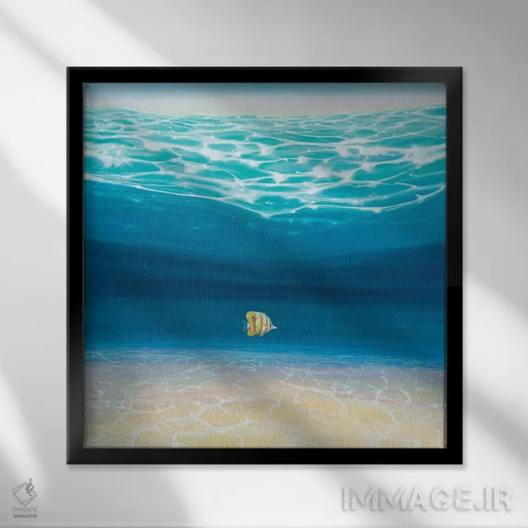 تابلو آغاز دوباره اثر گیل بوستامانته - نمای قابدار مشکی