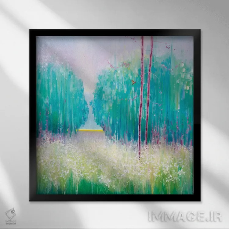 تابلو چمنزار ماه می اثر گیل بوستامانته - نمای قابدار مشکی