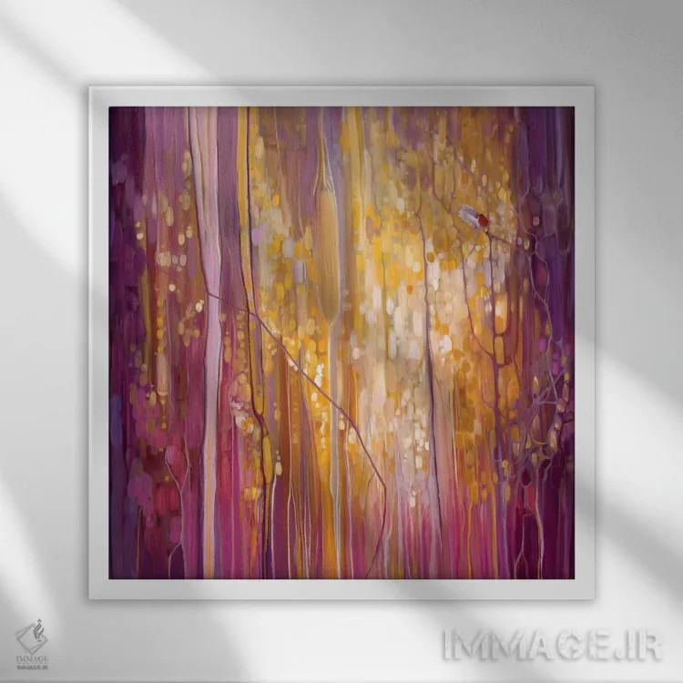 تابلو آواز سینهسرخ اثر گیل بوستامانته - نمای قابدار سفید