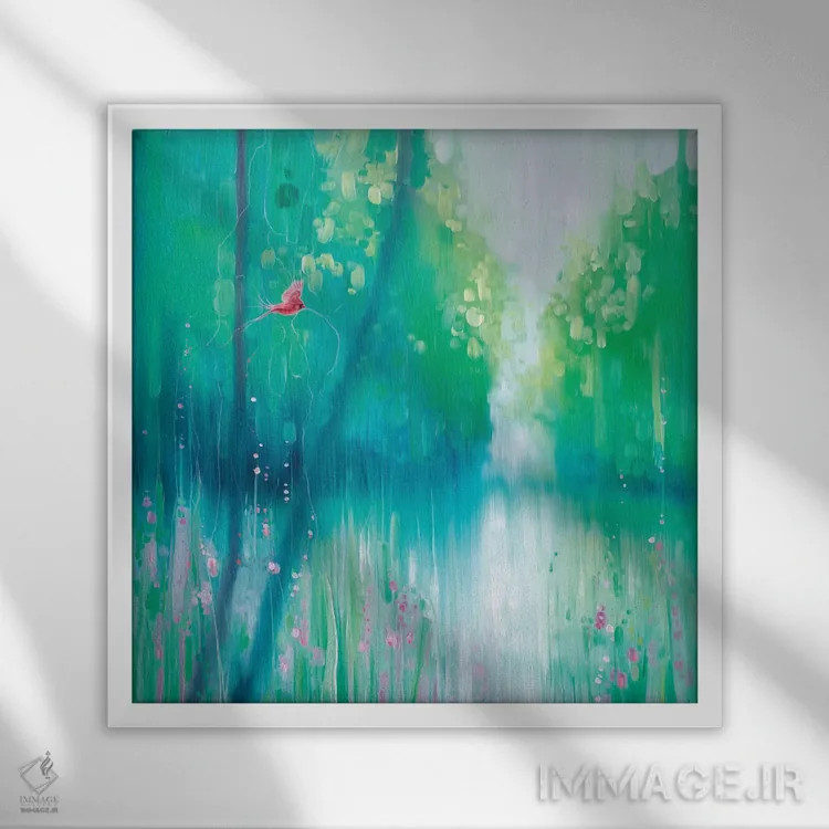 تابلو واپیچ زمان در تابستان اثر گیل بوستامانته - نمای قابدار سفید