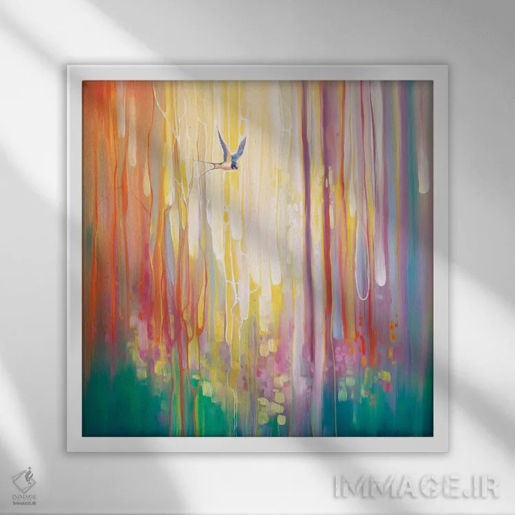 تابلو پایان تابستان اثر گیل بوستامانته - نمای قابدار سفید