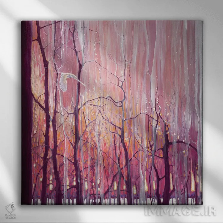 تابلو ظرافت هنگام غروب اثر گیل بوستامانته - نمای روبهرو روی دیوار