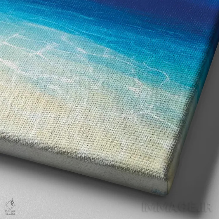 تابلو فرشتهای که به دریا میگریزد اثر گیل بوستامانته - نمای نزدیک بافت بوم