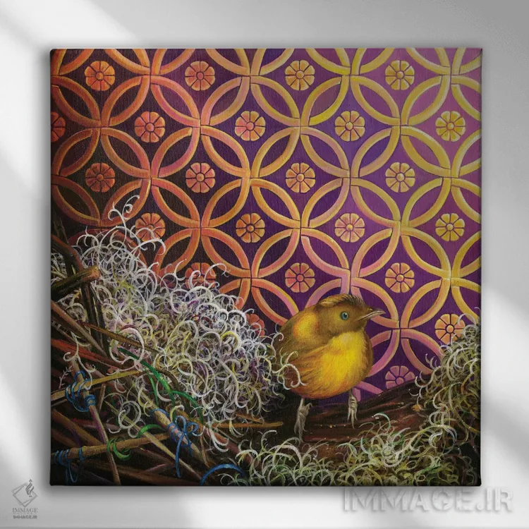 تابلو شایستهٔ یک ملکه اثر گیگی چن - نمای روبهرو روی دیوار